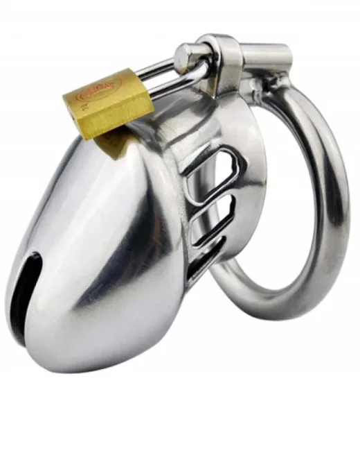 BDSM Paslanmaz Çelik Penis Kafesi – Tasarım 06