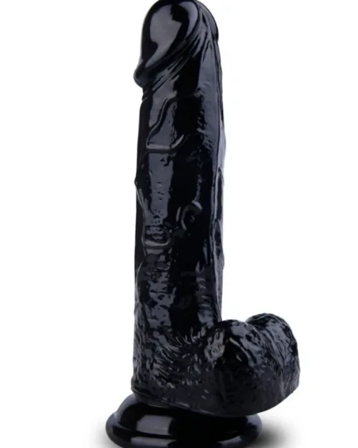 20 cm Siyah Dildo – Medikal Silikon – 330 g alternatif görünüm