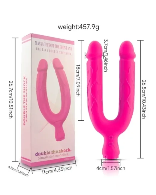 Anesidora Titreşimli Double Modern Vibratör – Silikon, Şarjlı alternatif görünüm