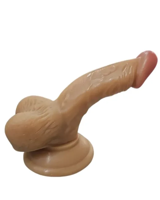 Gerçekçi Testisli Melez Dildo 15,5 cm