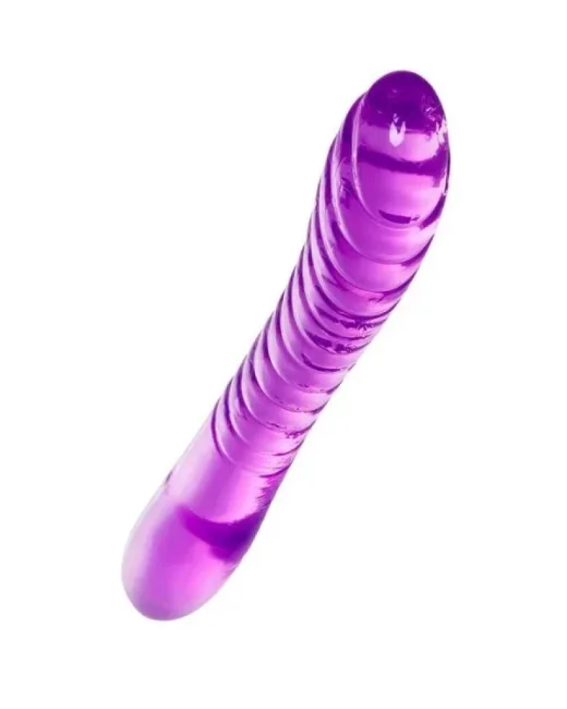 Çift Taraflı Jel Dildo Frica, TPE, mor, 23 cm alternatif görünüm