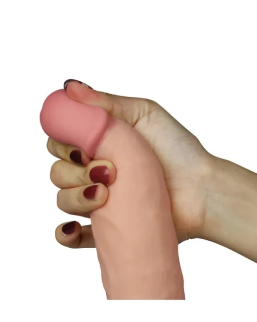 8,5 i̇nç The Ekstra Yumuşak Dude Titreşimli Realistik Vibratör – TPE, Hissedilir Damarlı alternatif görünüm