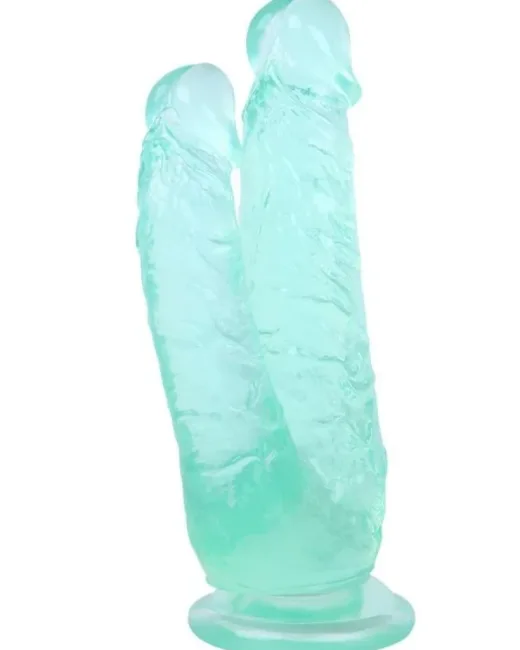 19 cm Yeşil Çiftli Dildo – Medikal Silikon alternatif görünüm