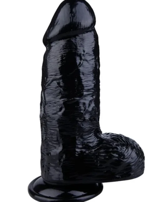 24 cm Realistik Siyah Dildo – Medikal Silikon