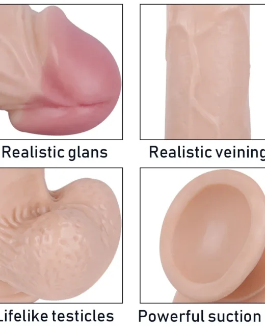 20 cm Gerçekçi Penis Formlu Dildo – Tasarım 01
