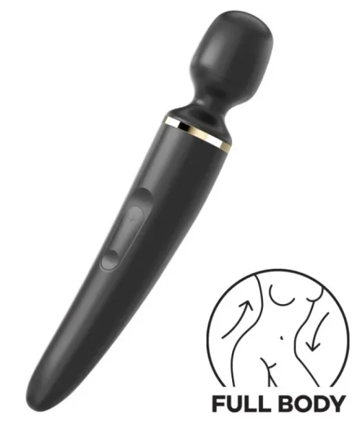 Satisfyer Wand-er Woman Siyah Vibratör 34 cm – Silikon