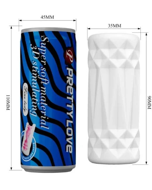 Super Soft Material 3d Stimulating Kola Kutusu Şeklinde Mastürbatör Mavi alternatif görünüm