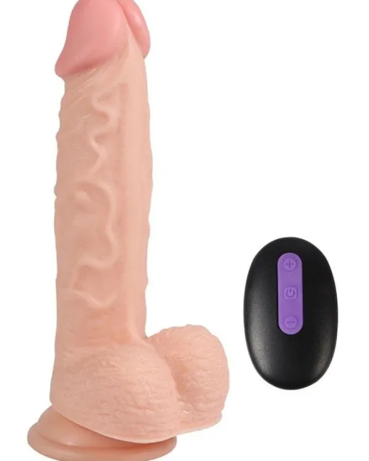 Hans Gerçekçi Vanztuzlu Realistik Şarjlı Uzaktan Kumandalı Dildo 21 cm – Hissedilir Damarlı, Vantuzlu
