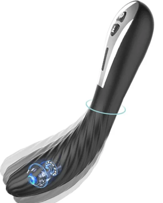 Xuanai Özel Kabartmalı Şarjlı Vibratör – Siyah – Tasarım 02