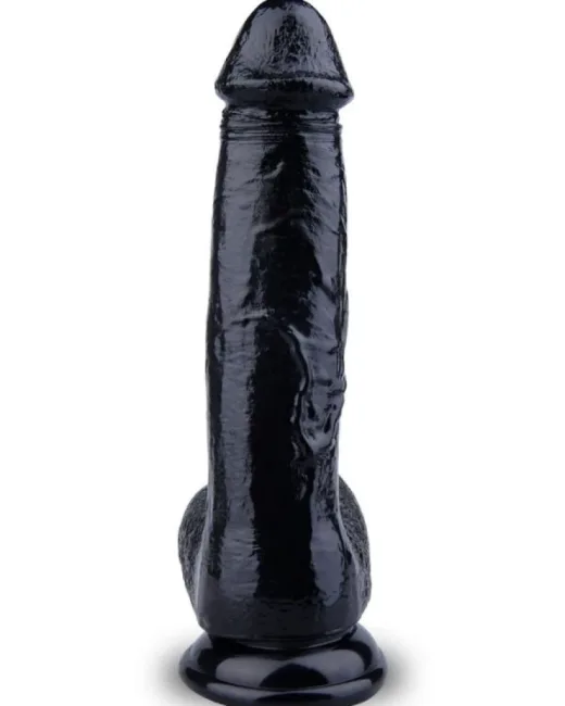 24 cm Siyah Dildo – Medikal Silikon – 4,5 cm Kalınlık