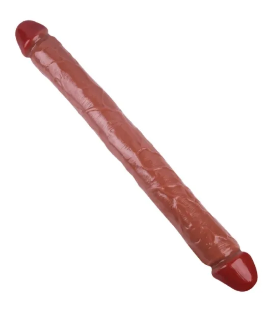46 cm Kahverengi Çift Taraflı Dildo – Medikal Silikon alternatif görünüm