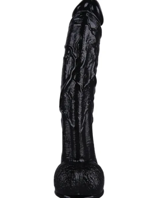 31,5 cm Siyah Realistik Dildo – Medikal Silikon