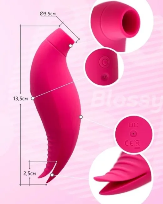 Jos Blossy Klitoral Vibratör – Silikon, Şarjlı