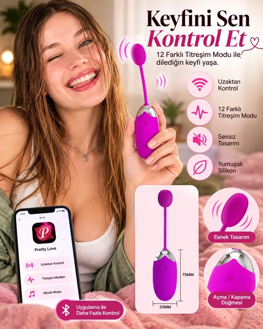 Telefon Kontrollü 12 Modlu Giyilebilir Yumurta Vibratör