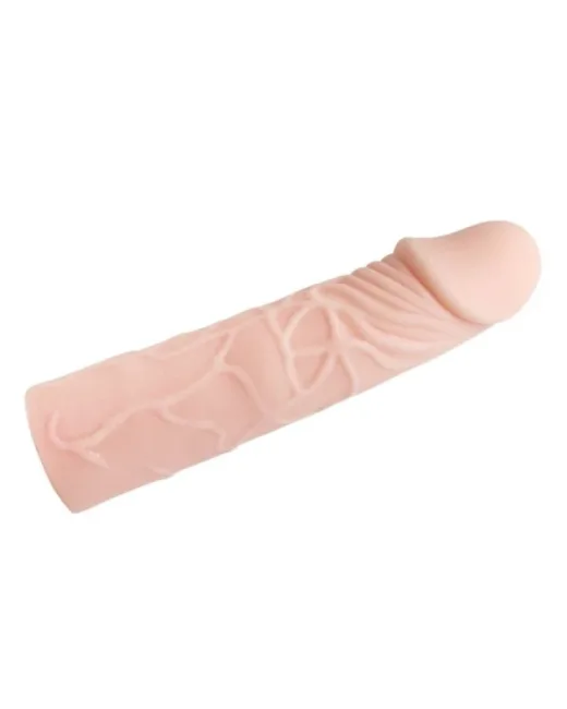 17 cm Ten Rengi 6 cm Dolgulu Penis Kılıfı – Sıvı Silikon, Et Dokulu