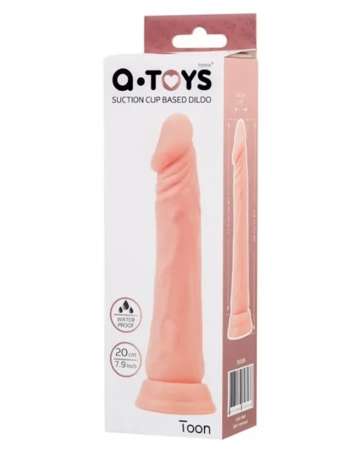 Toon Vantuzlu Realistik Dildo Ten Rengi 20 cm – TPE