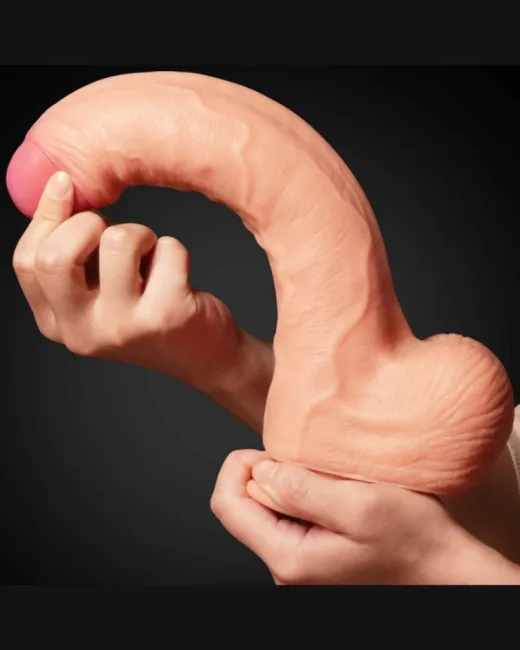 Love Toy King Boyutlu Çift Katmanlı Silikon Dildo – Gerçekten Etkileyici Boyutlarda!