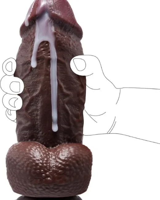 Siyah SuperLove Realistik Dual Density Dildo – 21 cm Güçlü Emme Tabanlı Vücut Dostu Silikon