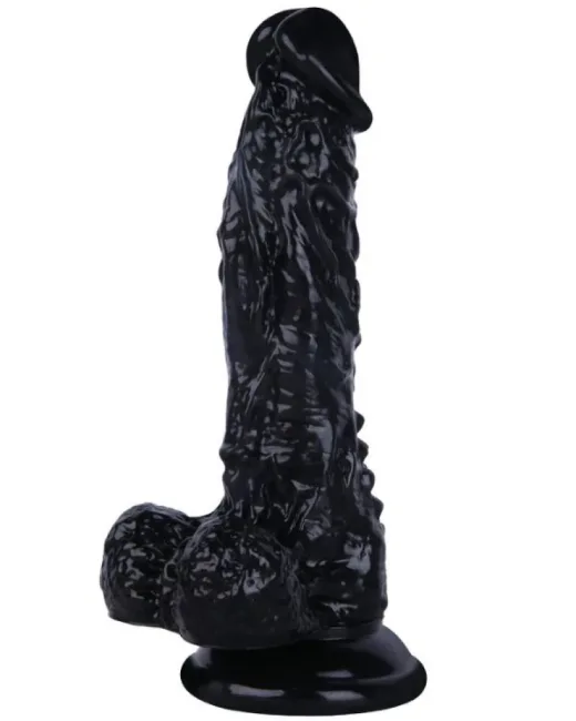 18,5 cm Siyah Dildo – Medikal Silikon – 4 cm Kalınlık alternatif görünüm