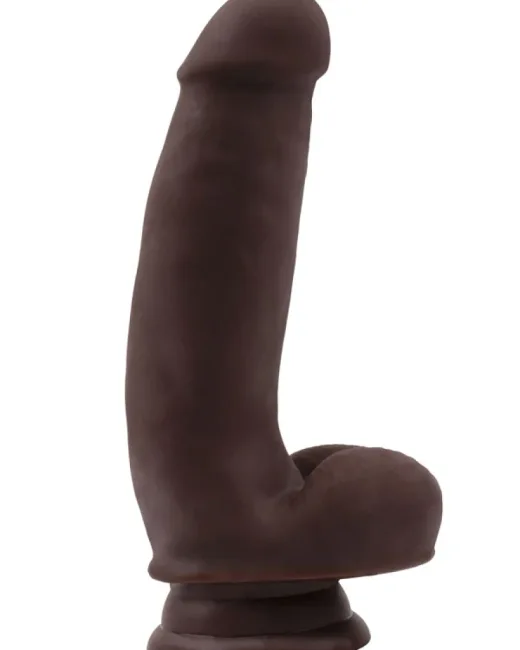 Pruriency Lord Kıkırdaklıı Gerçekçi Dildo – 17,5 cm Koyu Ten Rengi – Hissedilir Damarlı, Vantuzlu