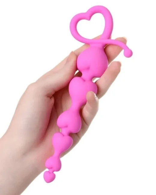 Sweety Anal Zinciri Pembe 18,5 cm – Silikon alternatif görünüm