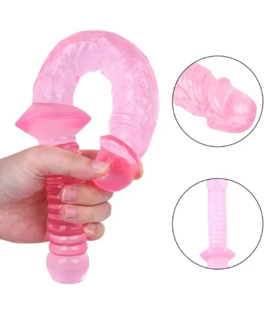 32 cm Pembe Realistik Kılıç Dildo – Medikal Silikon
