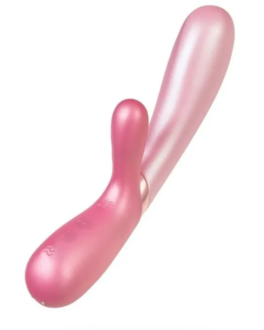 Satisfyer Hot Lover Pembe Telefon Kontrollü ve Isıtma Özellikli Vibratör – Silikon, Şarjlı alternatif görünüm