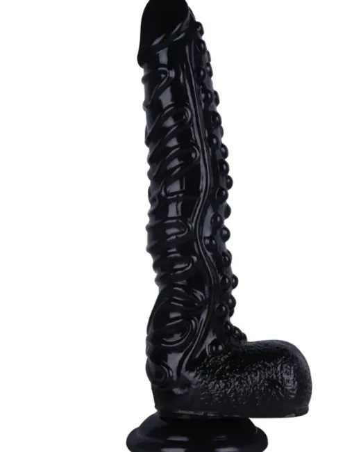 27 cm Siyah Dildo – Medikal Silikon – 4 cm Kalınlık