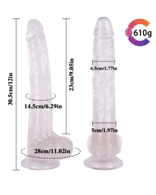 29,5 cm Beyaz Realistik Dildo – Medikal Silikon