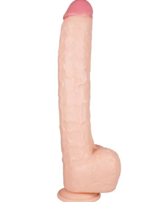 Ten Rengi 41 cm Dildo – Sıvı Silikon, Hissedilir Damarlı