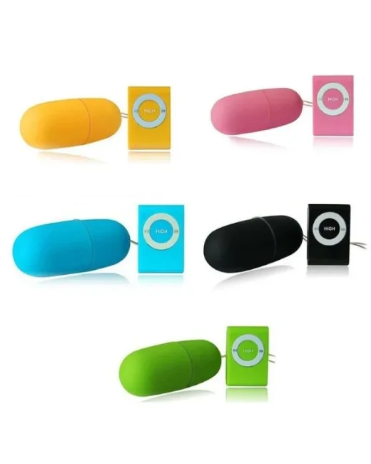 MP3 Şeklinde Uzaktan Kumandalı Renkli Yumurta Vibratör alternatif görünüm