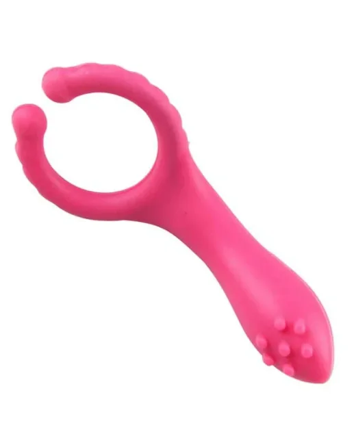 Testis Uyarıcılı Titreşimli Penis Halkası Pembe alternatif görünüm