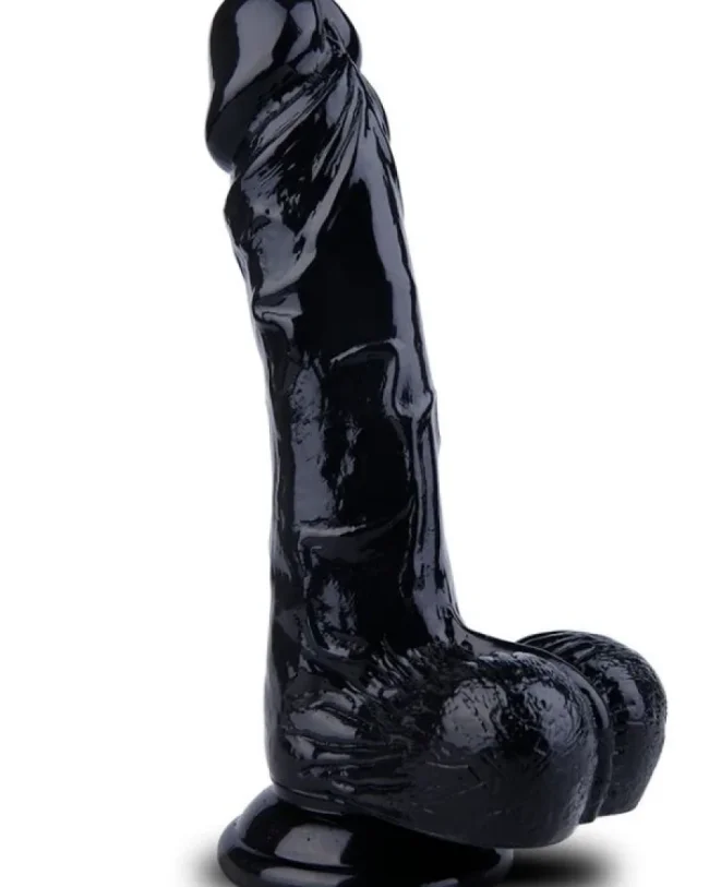 19,5 cm Siyah Dildo – Medikal Silikon