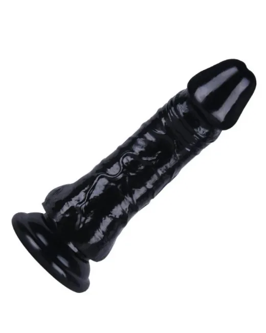 20 cm Siyah Dildo – Medikal Silikon – 4 cm Kalınlık