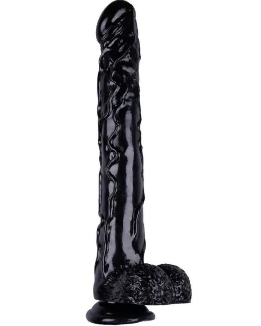 42 cm Siyah Dildo – Medikal Silikon