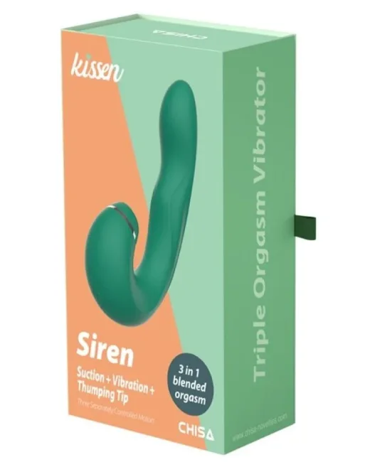Siren 10 Titreşim, 5 Darbe & 5 Emme Modlu Şarjlı Vibratör – Silikon