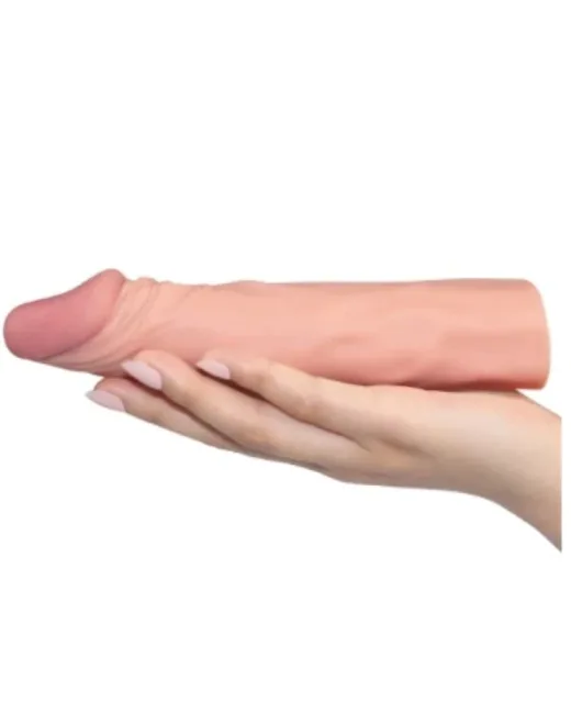 Add 2" Pleasure X Tender Ten Rengi Penis Kılıfı Rengi – TPE, Hissedilir Damarlı