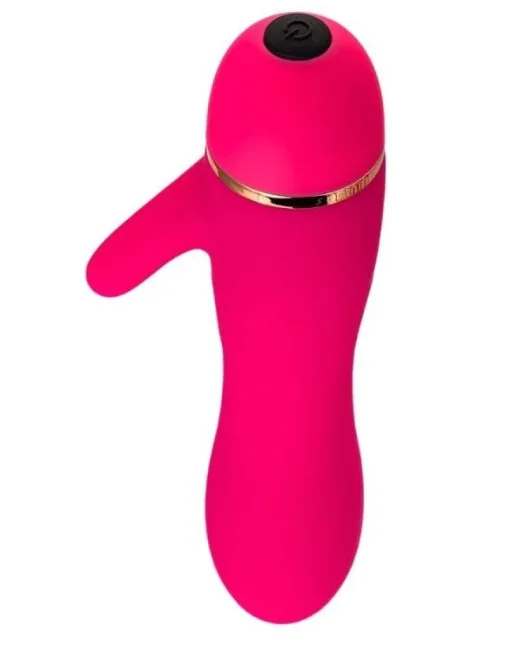 Klitoral Uyarıcılı 20 Modlu Vibratör Silikon Pembe 15 cm