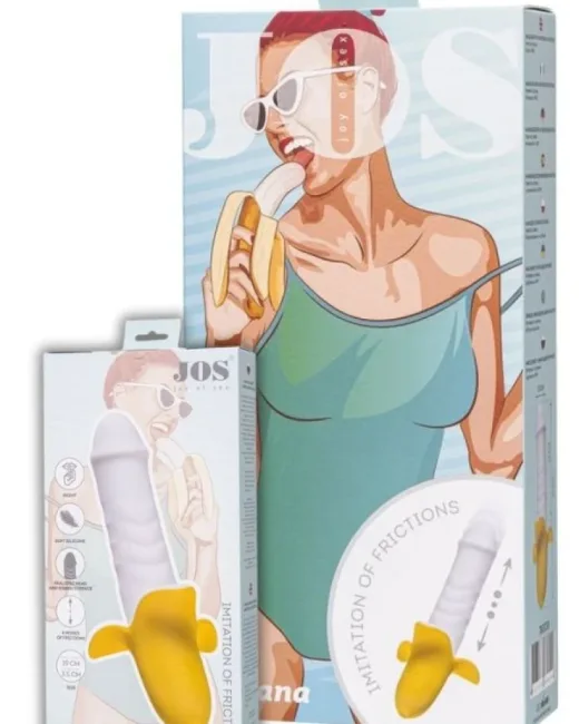 Jos B-NANA 19 cm Modern Tasarım Vibratör – Silikon, Şarjlı