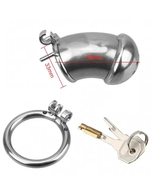 BDSM Paslanmaz Çelik Penis Kafesi – Tasarım 01