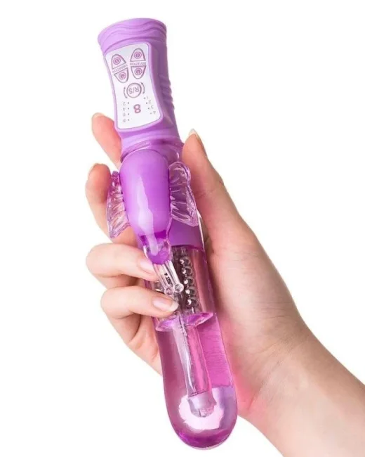 High-Tech Vibratör Mor 22,4 cm – TPE