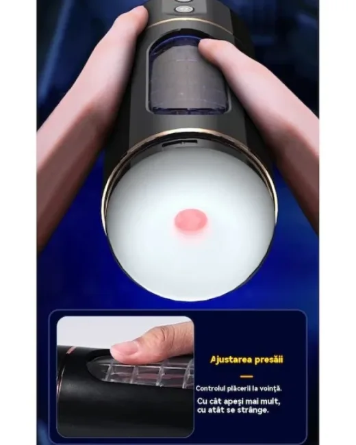 USB Şarjlı 10 Mod Titreşimli Sesli Akıllı Mastürbatör Siyah