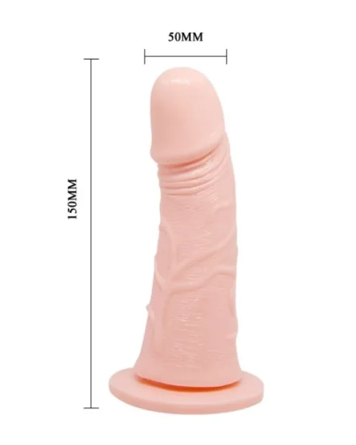 6 cm Dolgulu İçi Boş Titreşimli Belden Bağlamalı Straplon Kumandalı Vibratör – Hissedilir Damarlı