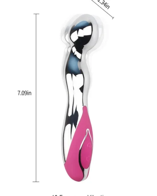 Chisa Didi Magic G Wand Şarjlı Vibratör Kullanım sırasında parlayan mavi ışıkları vardır.