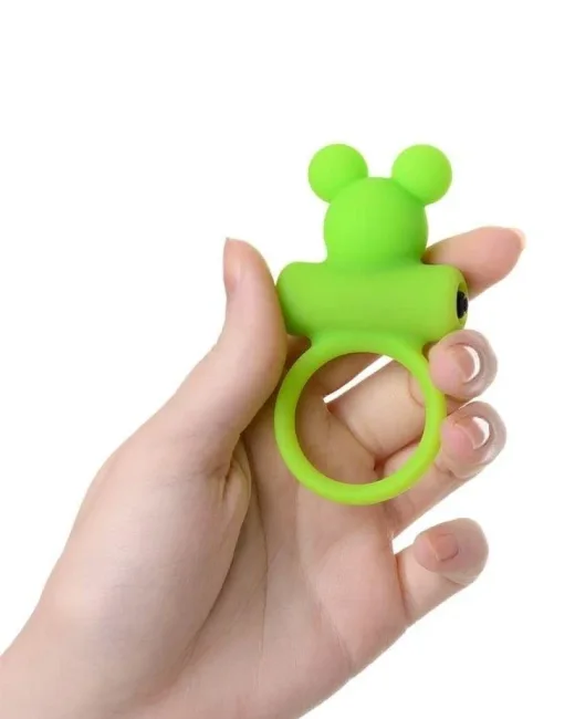 Chio Titreşimli Penis Halkası Yeşil 8,1 cm – Silikon