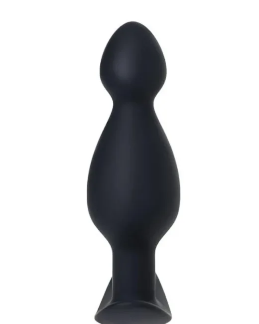 Anal Plug boyut M silikon siyah 11,5 cm