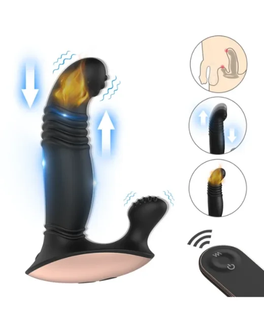 S-Hande Eye of Horus Rct Şarjlı Kumandalı Perine ve Uyarıcı İleri Geri Hareketli 2 in 1 Vibratör