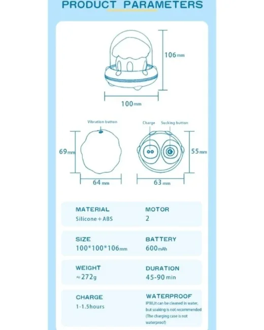 SpaceElf suction & Vibratör – Medikal Silikon, Şarjlı alternatif görünüm