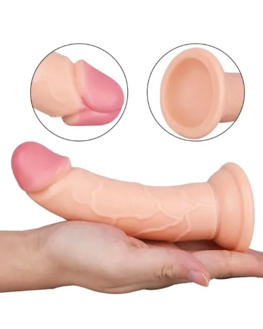 Ten Rengi 14 cm Dildo – Sıvı Silikon, Hissedilir Damarlı