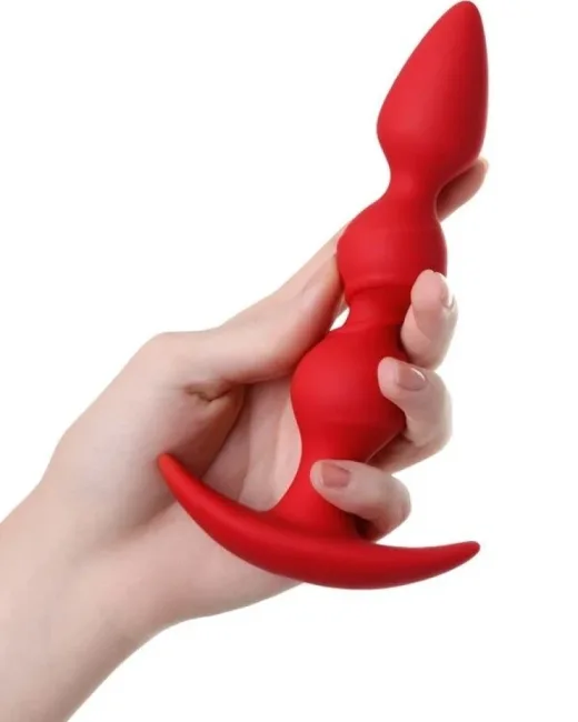 Trio Anal Plug Kırmızı 16 cm – Silikon